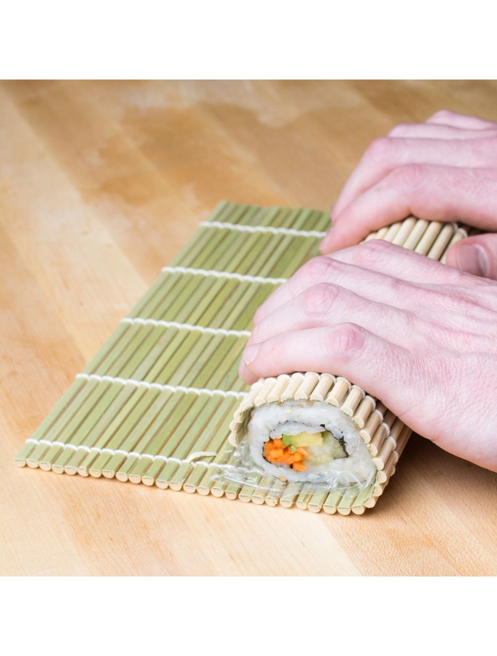 Diy Sushi Making Kit Bamboo Sushi Rolling Mats Natural Sushi - Temu